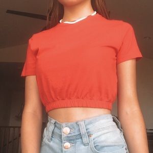 red crop top